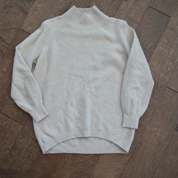 Nolley's Sophi Long Sleeve Mock Neck Pullover Knit Sweater Cream Womens Size: L - Picture 1 of 8